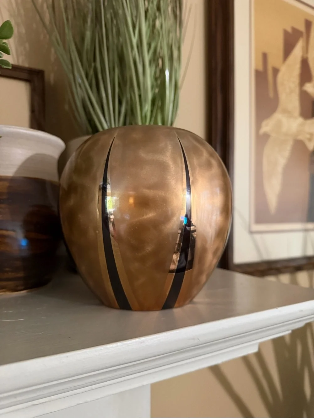Rare Vintage Art Deco WMF Ikora Metal Vase - German Bauhaus 1930s